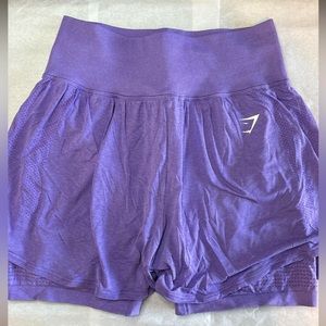 NWOT Gymshark Vital Seamless 2.0 2-in-1 Shorts in Purple Marl